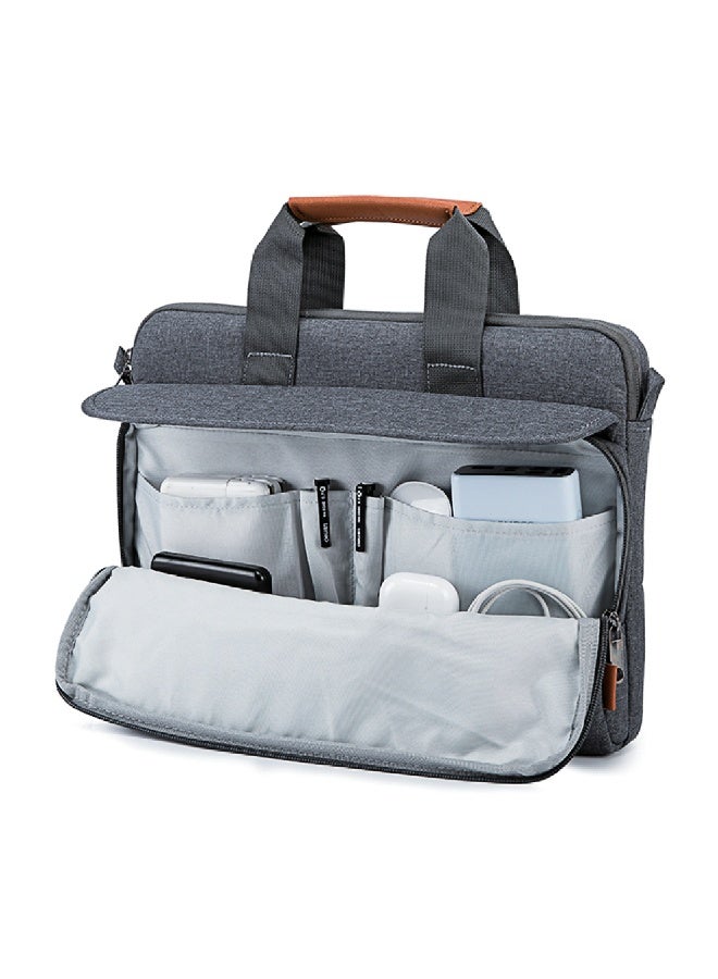 EONE Large Capacity Laptop Bag - Water-Resistant & Shockproof Slim Briefcase - All-Round Protection with Super Soft Lining - High Quality Daily Commute Bag - Grey - Image 4